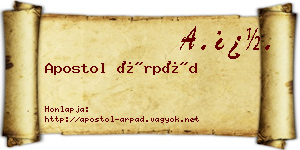 Apostol Árpád névjegykártya